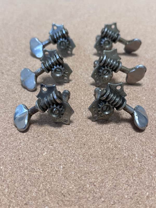 Grover Sta-Tite 3x3 Tuners w/ Bushings and Screws 50’s/60’s  - Nickel image 1