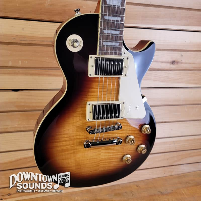 Epiphone Les Paul Standard 50s Figured Top with Epiphone Premium Gig Bag - Bourbon Burst image 1
