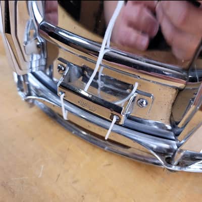 Ludwig No. 400 Supraphonic 5x14" 10-Lug Aluminum Snare Drum with Keystone Badge 1963 - 1969 - Chrome-Plated image 6