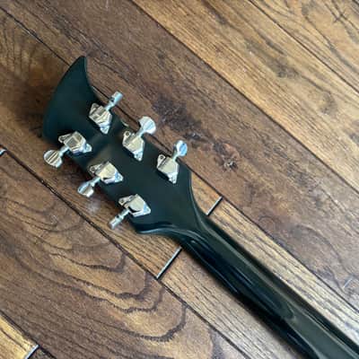 1999 Teisco May Queen Semi-Hollow Electric Guitar Tremolo Black MIJ Japan vox image 10