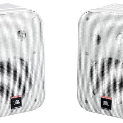 Pair JBL C1PRO-WH Control 1 PRO White 5.25" Wall Mount Home/Commercial Speakers image 1