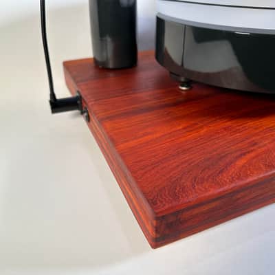 Custom made turntable isolation platform made with Solid padauk wood image 6