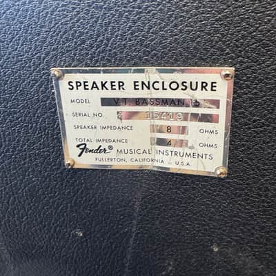 Fender Bassman VT 15 2x15" Vintage Bass Speaker Cabinet image 3