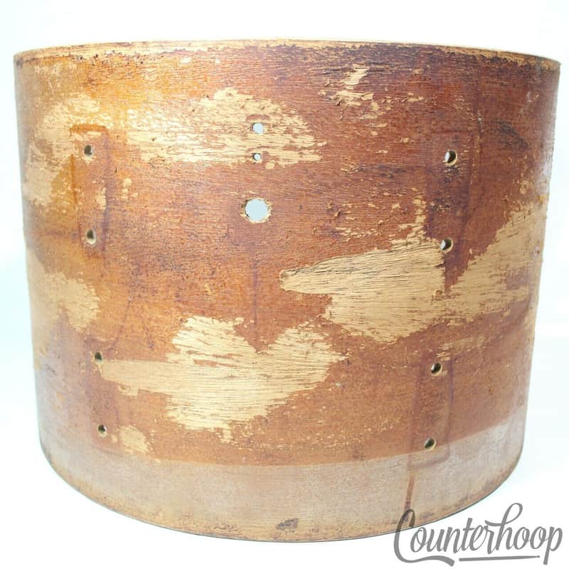 *Ludwig 10x14" Tom Drum Shell 3Ply African Mahogany/Maple Vintage 70s 6-Lug USA* image 1