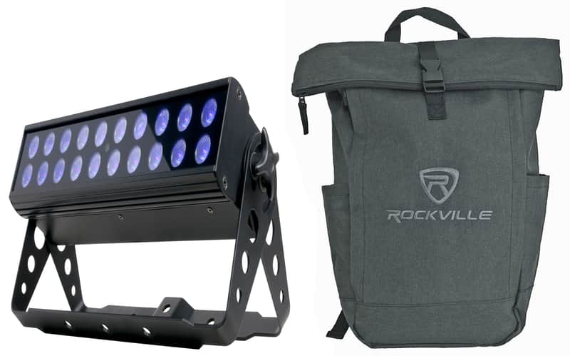 American DJ ADJ UV LED BAR20 IR DMX Bar Wash Blacklight w/Remote+Laptop Bag image 1