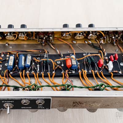1964 Fender Bassman Black Panel Piggyback Vintage Tube Amp Pre-CBS AA864 Circuit image 16
