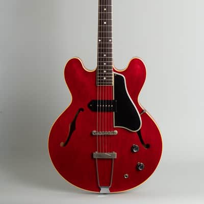 Gibson  ES-330TC Thinline Hollow Body Electric Guitar (1960), ser. #R5071-5, original brown chipboard case. image 1