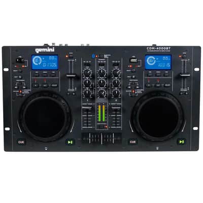 Gemini CDM-4000BT 2-Chan Dual CD/MP3/USB DJ Media Player Controller/Mixer + Cab image 2