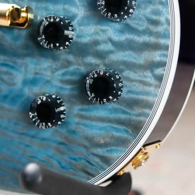 Gibson Custom Shop Les Paul Custom 5A Quilt Top Electric Guitar - Ocean Blue with Hardshell Case image 15