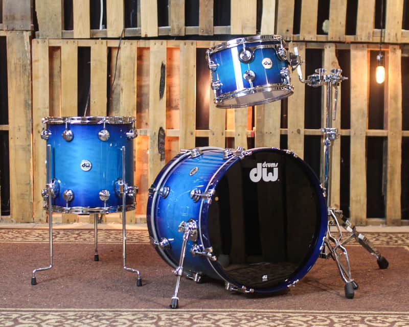 DW Collector's Maple SSC Regal to Royal Blue Burst Drum Set - 20,12,14 - SO#1444192 image 1