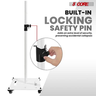 5 Core Speaker Stand Adjustable 61" Heavy Duty PA DJ Tripod Studio Monitor Stands image 4