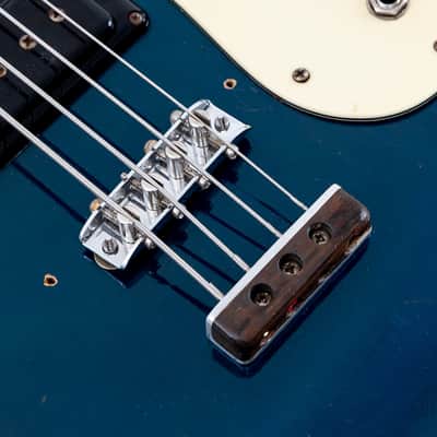 1966 Mosrite Ventures Model Bass Ink Blue 100% Original w/ Case image 8
