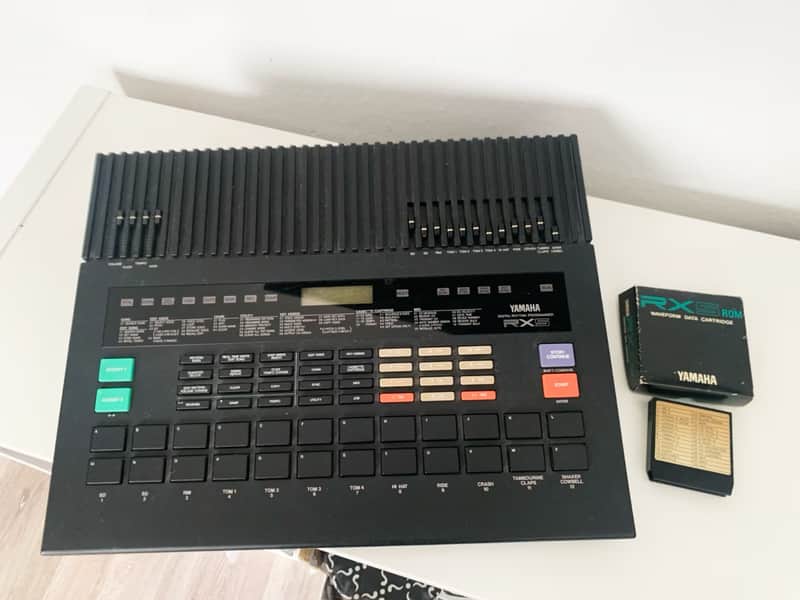 Yamaha RX5 Digital Rhythm Programmer 1986 - Black with Power Supply & the original mint cartridge. image 1