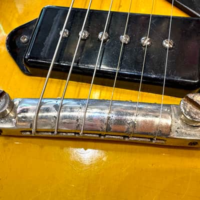 Gibson Les Paul Junior Model Solid Body Electric Guitar 1956 - Sunburst image 9
