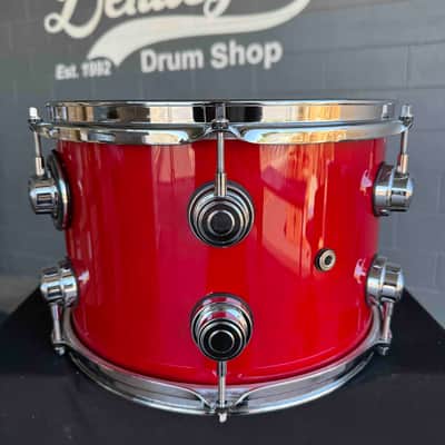 DW Collector's Maple VLT 8x12 Rack Tom in Candy Apple Red Gloss Lacquer with Chrome Hardware (Rm 4) image 3