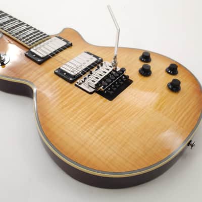 Agile AL-3200MCC Multi-Radius Lemon Burst Flame Electric Guitar with Binding  and Floyd Rose  Bridge image 5