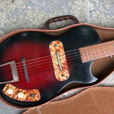 1952 Kay ‘Rex’ K-125 Peanut Red Burst RARE image 11