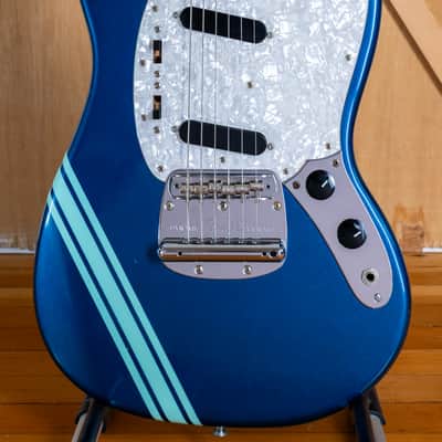 2002 Fender Japan Mustang MG69 Competition Blue "Teen Spirit" offset guitar - cool CIJ! image 4
