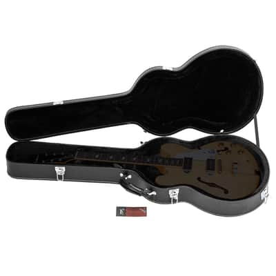 Glarry High-End Fine-Grain PU Leather Hard Case for 335 Style Semi-Hollow & Hollowbody Electric Guitar 2020s - Black image 6