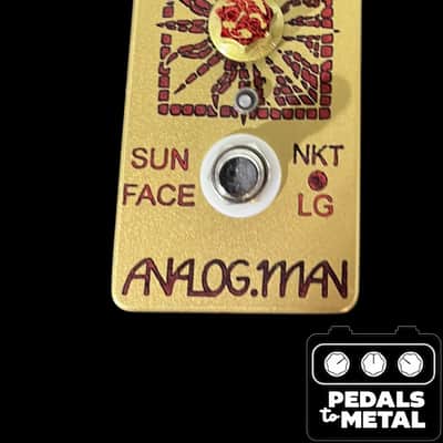 Analogman Sun Face Red Dot NKT LG Low Gain Germanium Fuzz with Sun Dial Knob 2023 - Present - Gold X16794 image 2
