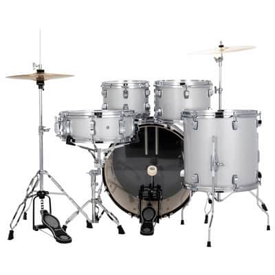 Ludwig LC190 Accent Fuse 5-Piece Complete Drum Set with Cymbals and Hardware, Silver Sparkle image 3