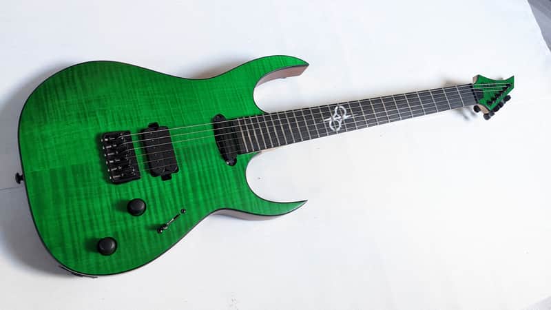 Solar Guitars SB1.6HFG - Flame Green matte image 1