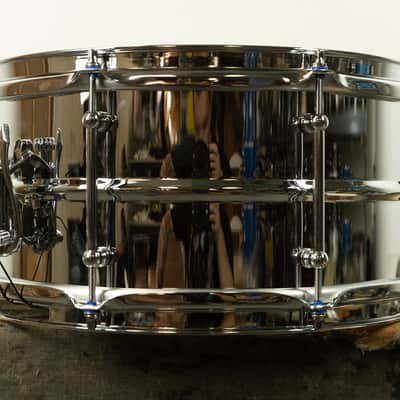 Standard Drum Co. 6.5x14 Regular Bead Chrome Over Brass Snare Drum image 4