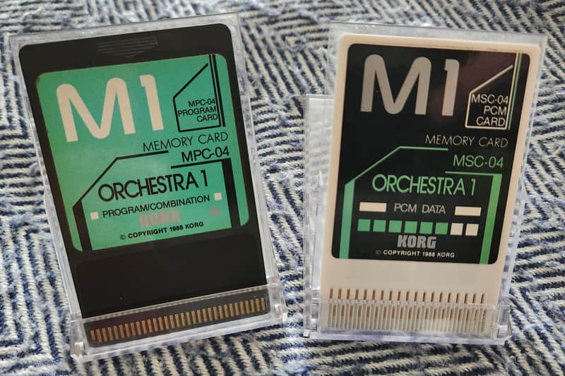 Korg MPC-04 & MSC-04 M1 Orchestra 1 Expansion PMC Card Set for Korg M1/M1R 1988 Japan image 1