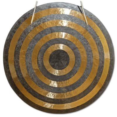 28" (D#2+45) Sun Gong by Raven Sounds, Handmade Bronze Wind Gong, Free Mallet image 2