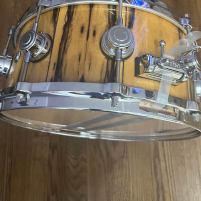DW DW Collectors EXOTIC lacquer DIE CAST HOOPS 6”x14” Snare Drum - EXOTIC LACQUER IVORY EBONY image 2