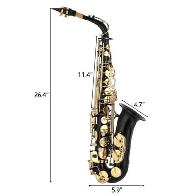 Cxxss Professional Alto Black Saxophone Sax With Strap Shell Button image 2