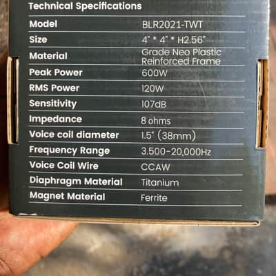 Super Bullet Tweeter 120W AES 8 Ohms Pro (The Real Deal) image 10