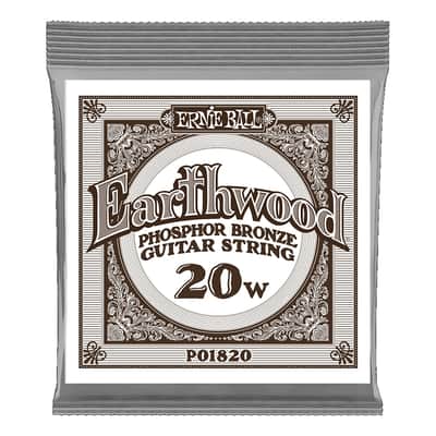 Ernie Ball .020 Earthwood Phosphor Bronze Guitar Strings 6 Pack image 2