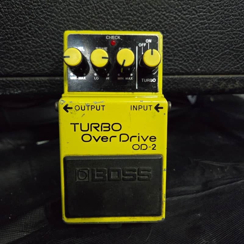 Boss OD-2 Turbo OverDrive (Black Label) 1985 - 1988 - Yellow image 1