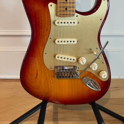 Fender Partscaster: American Deluxe Stratocaster & Strat Plus Deluxe - Cherry Sunburst image 5