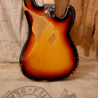 Fender Precision Bass Lefty 1969 - Sunburst image 8