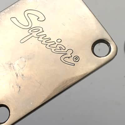Vintage Fender Squier Neck Plate Chrome Plating Original Natural Light Relic NOS image 3