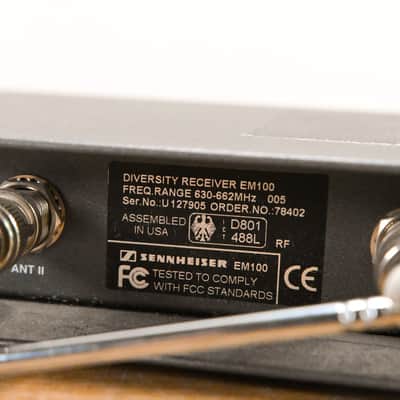 Sennheiser EM 100 Wireless Receiver - 630-662 MHz (NO POWER SUPPLY) CG0101N image 8