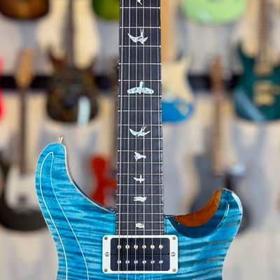 PRS Custom 24 "10 Top" - Carroll Blue/Natural Back - Mint image 4