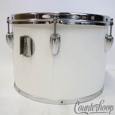 Slingerland 13x9" White Gloss Wrap Concert Tom Drum Chrome Vintage 70s Niles USA image 5