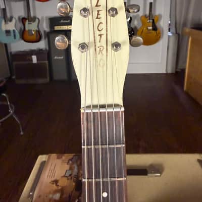 Danelectro 6026 DC-2 Deluxe Double Pickup Shorthorn 1960’s - White image 5