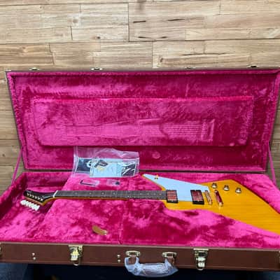 Epiphone 1958 Korina Explorer Guitar-"Inspired by Gibson Custom" Aged Natural -White Pickguard- w/Hard case. New! image 22