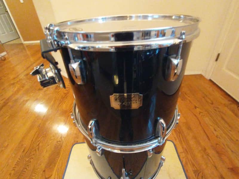 Pearl Export 12 round x 10 rack tom, gloss black, ISS mount, pro heads excellent image 1