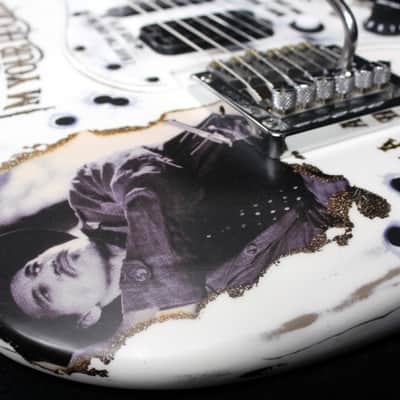 Custom Painted and Upgraded Ultra Rare (MIK) Mid 80's Arbor T-516 Guitar - Aged and Worn With Custom Graphics and Matching Pickguard image 19