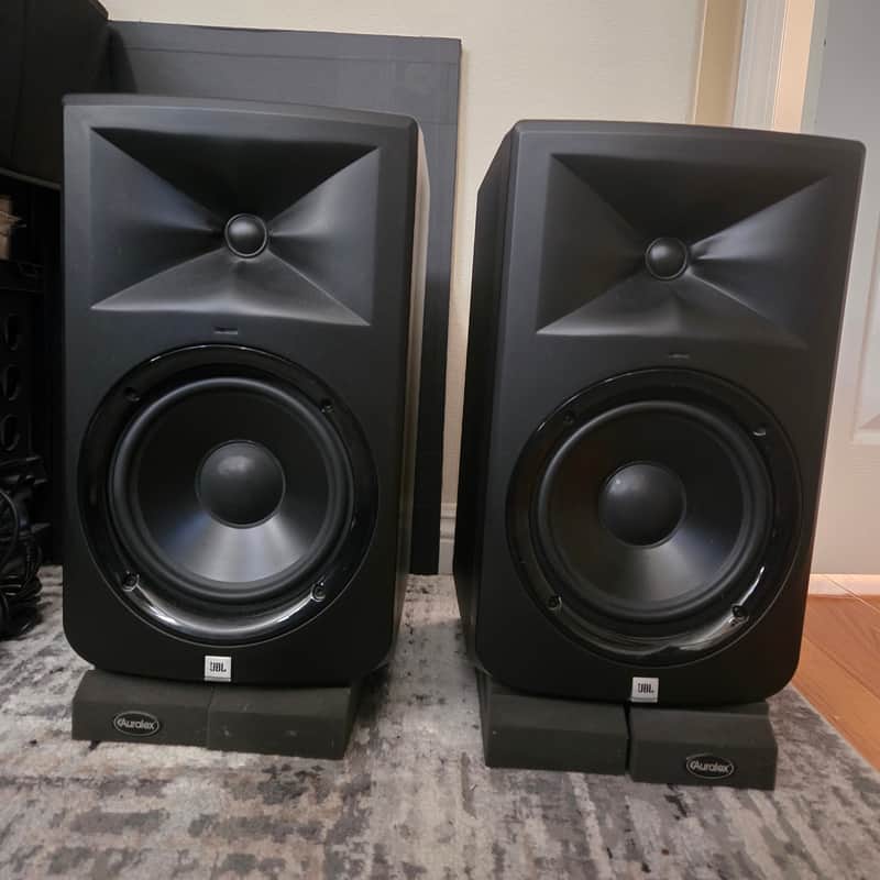 JBL 308P MkII 2-Way 8" Active Nearfield Studio Monitors (Pair) 2010s - Black image 1