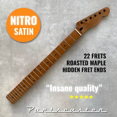 Roasted Maple Telecaster neck - Nitro Satin - SS Frets - Bone nut image 1