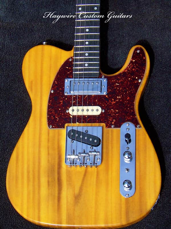 XX-Large 2" Wide (51 mm)Neck Brent Mason Style Nashville Tele-Butterscotch Blonde Ash + Maple/Ebony 12" Radius Neck+ XX Light 6.3 lb. Weight +7-Way Switch+ Frets Leveled, Crowned and Polished + Humbucker+Aged Tortoise Guard and Grover Locking Tuners! image 1