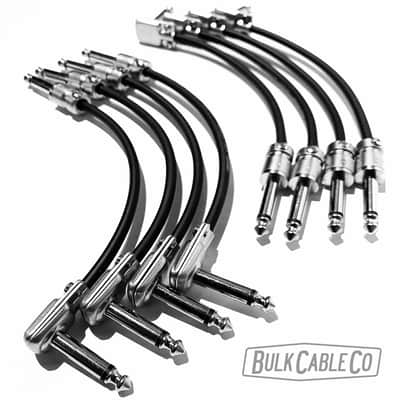 8 Pack - 10" Mogami 2319 Patch Cable - SquarePlug SP500 / SPS5 - Right Angle To Straight Connectors image 9