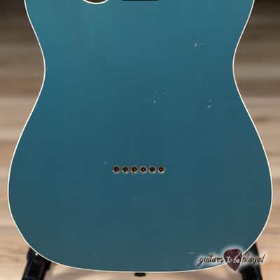 Mario Martin Guitars Pine T-Style w/ Lollar P-90 & J Street – Lake Placid Blue image 8