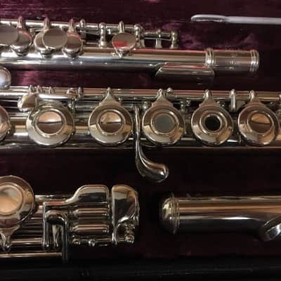 Artley Model 5-0 Flute-Solid Silver Head W/ 15P Piccolo & Case, CLEAN!! image 3